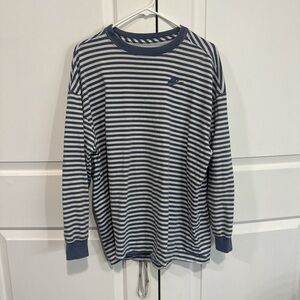 Nike Striped Blue and White Shirt